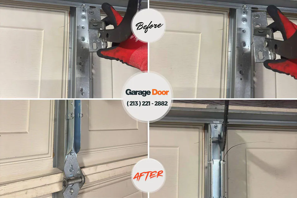 Before and after: garage door installation Victoria, MN